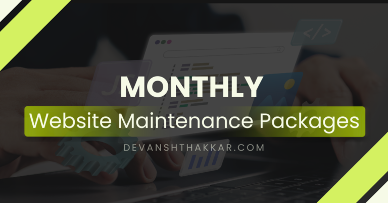 Monthly Website Maintenance Packages – What You Actually Need