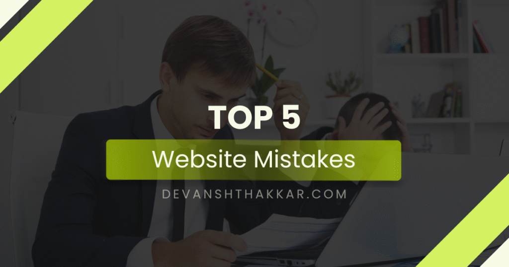 website mistakes 2025