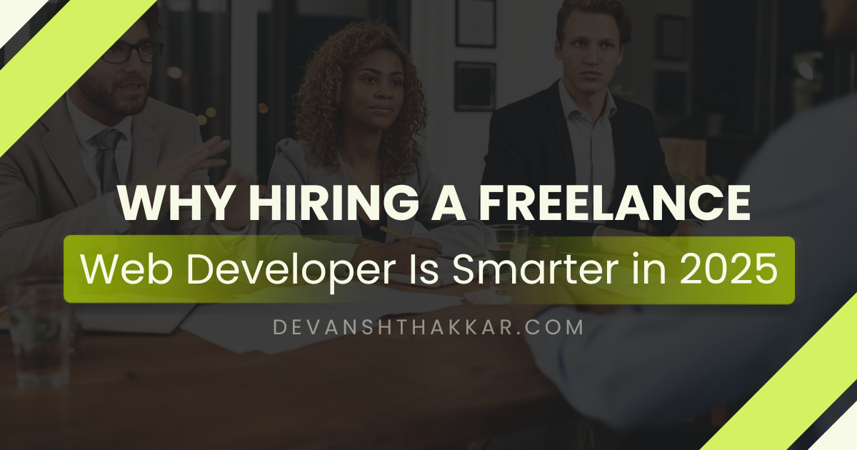 freelance web developer in 2025