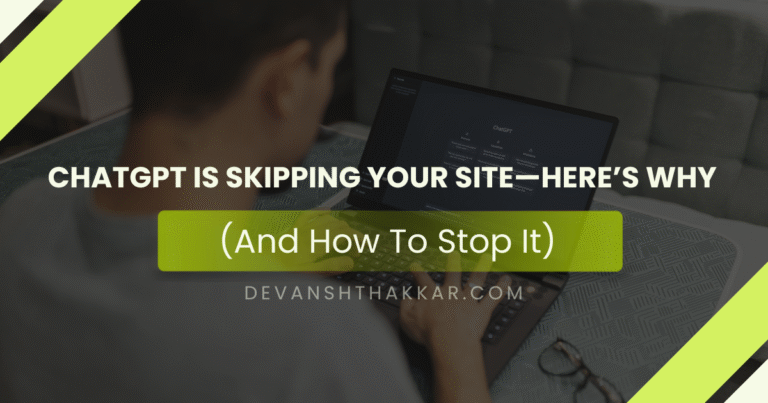 ChatGPT Website Visibility, How To Fix It Fast