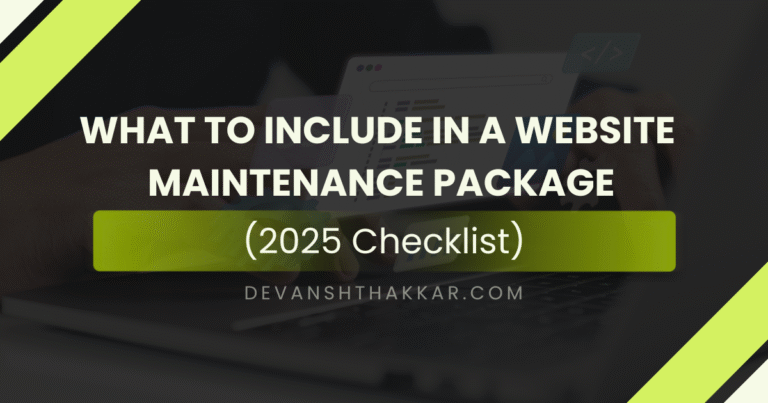 Website Maintenance Package: What to Include in 2025