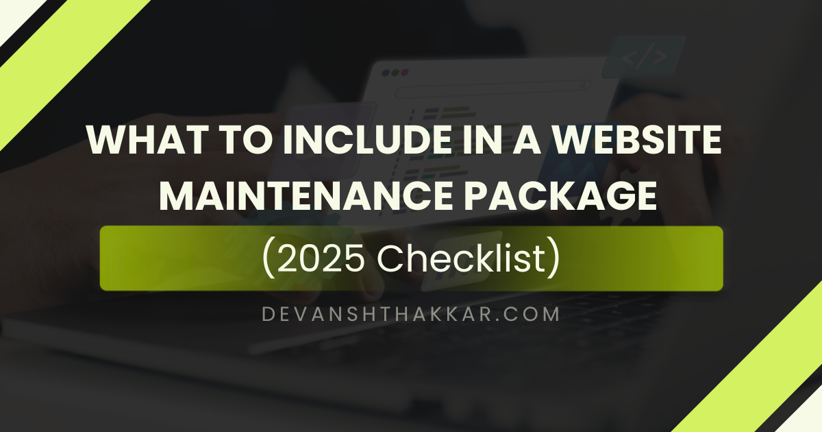website maintenance package