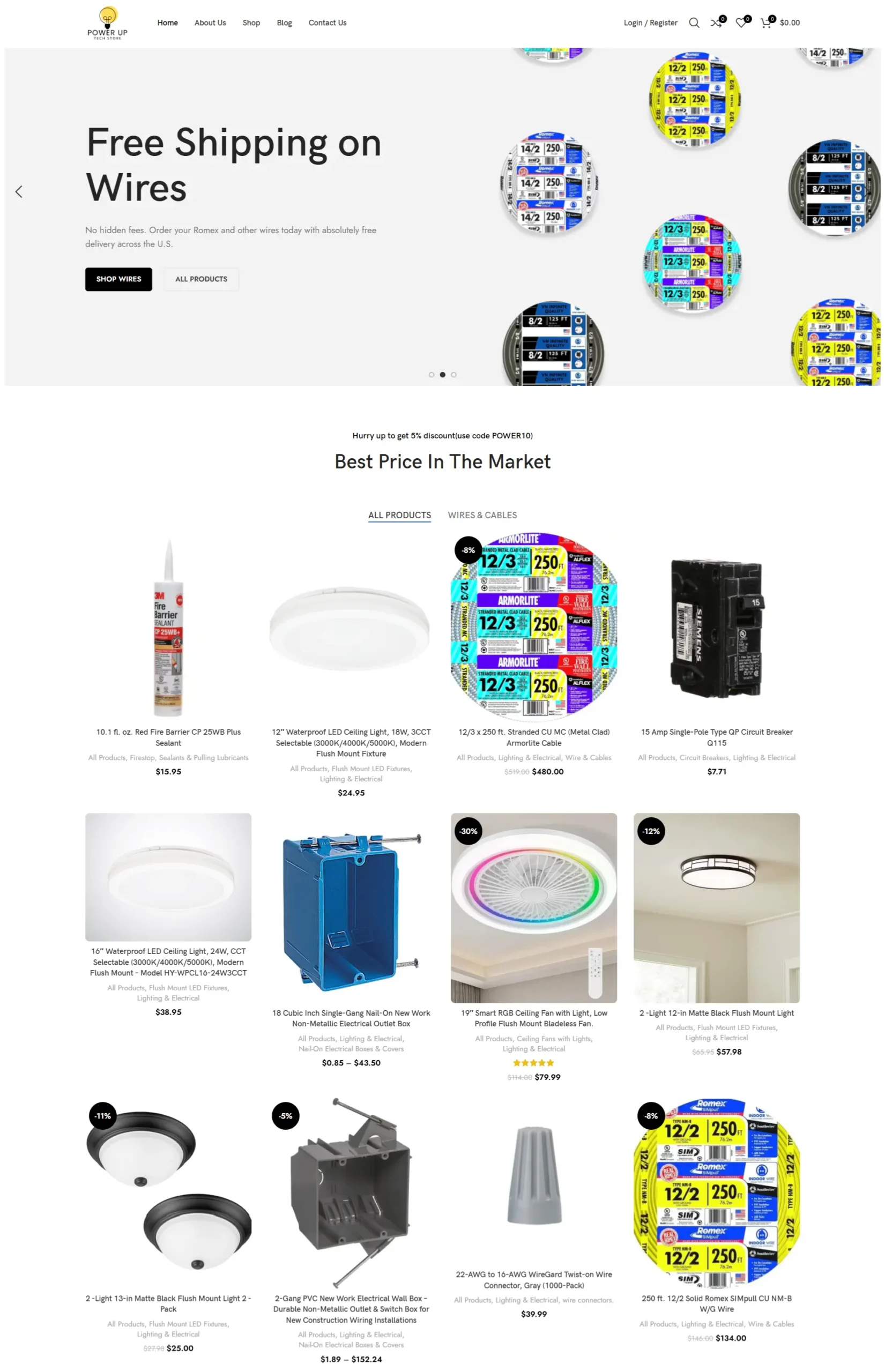 PowerUp Tech Store Designed and Developed by Devansh Thakkar