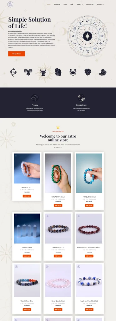 SK Crystals - Designed and Developed by Devansh Thakkar