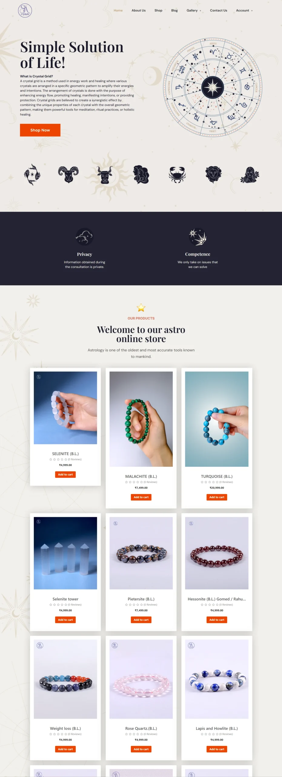 SK-Crystals Website Designed and Developed By Devansh Thakkar