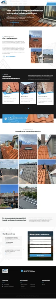 Vermeer Dakspecialisten - Designed and Developed by Devansh Thakkar