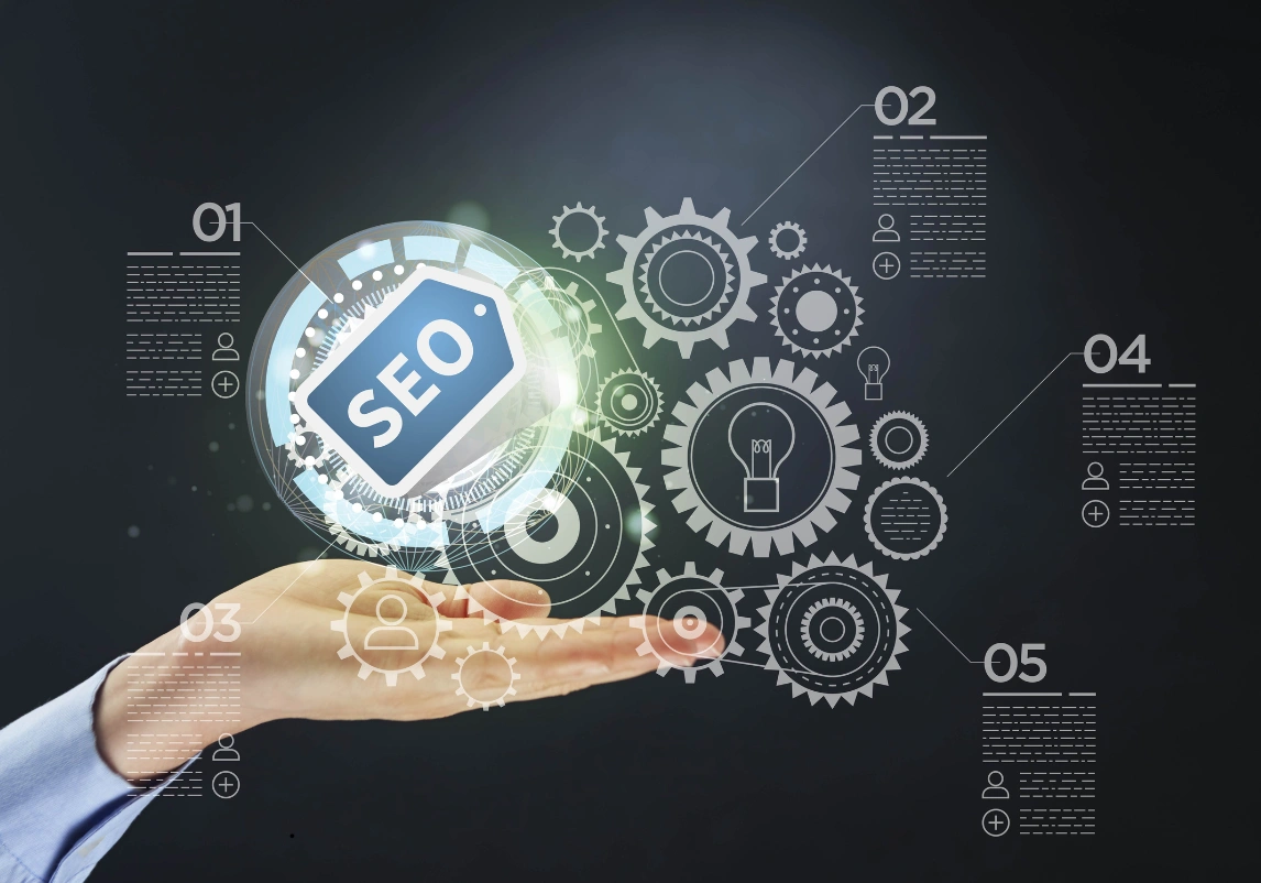 WordPress SEO Services showing technical SEO audit, schema markup implementation, and on-page optimization workflow