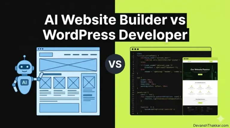 AI Website Builder vs WordPress Developer - 2026 Guide