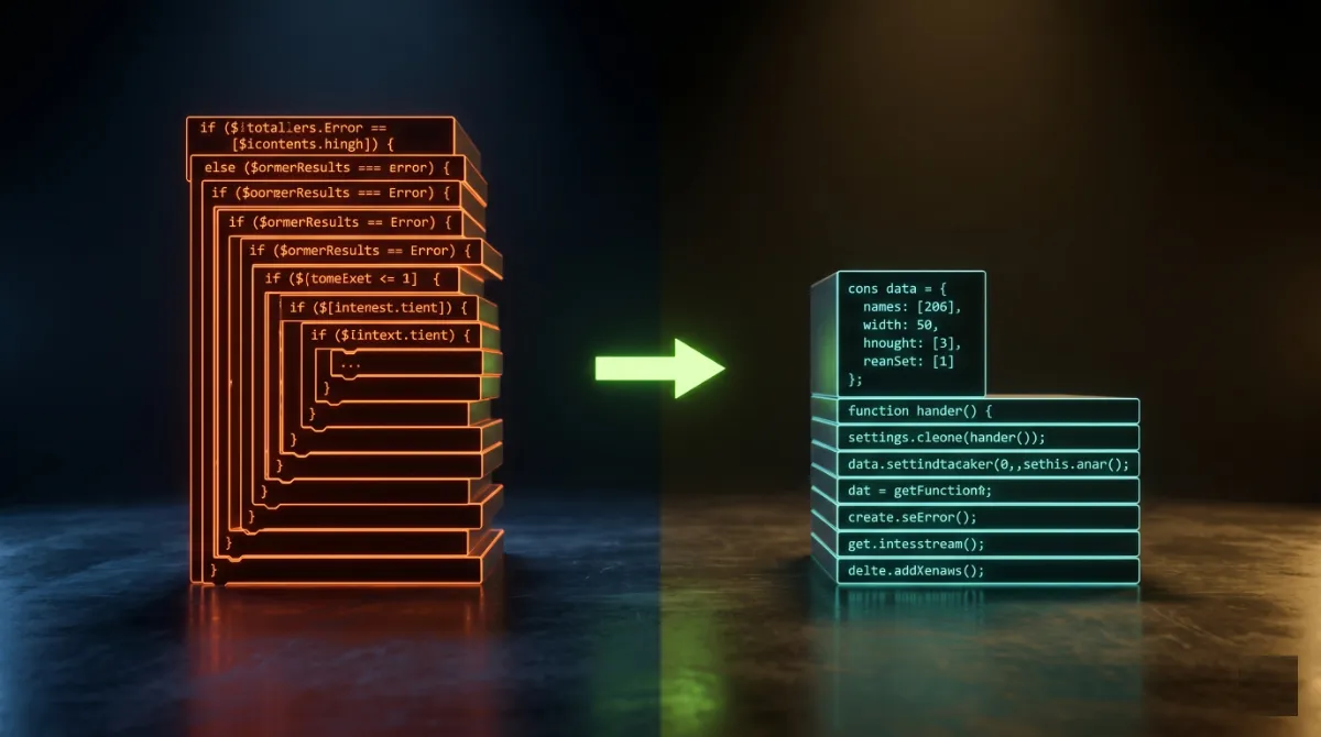 Before and after HTML markup comparison showing wrapper divs removed by Elementor optimized DOM output