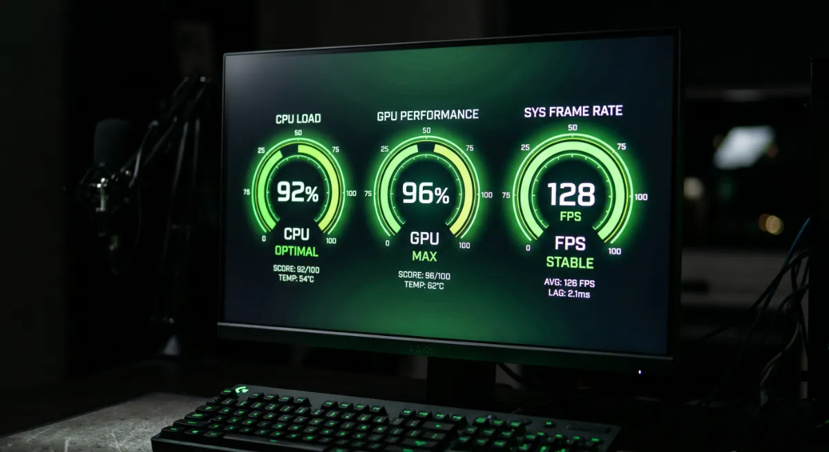 Green Core Web Vitals scores on a fast WordPress site optimized for AI search