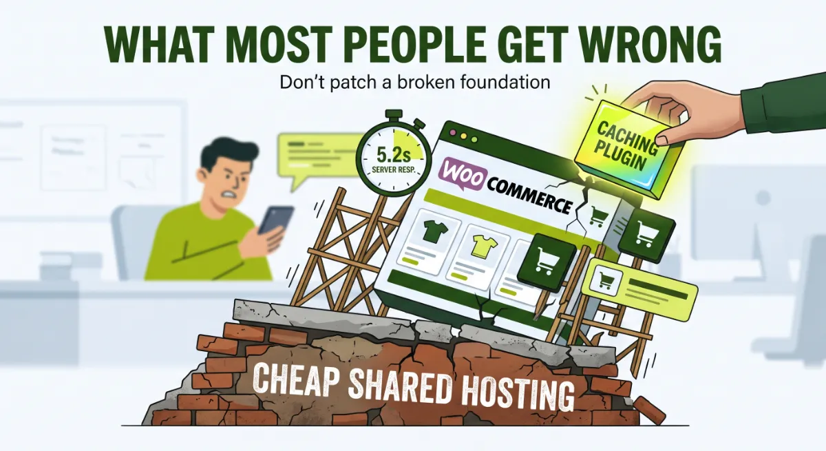 Fixing hosting before plugins is the key to a fast WooCommerce store