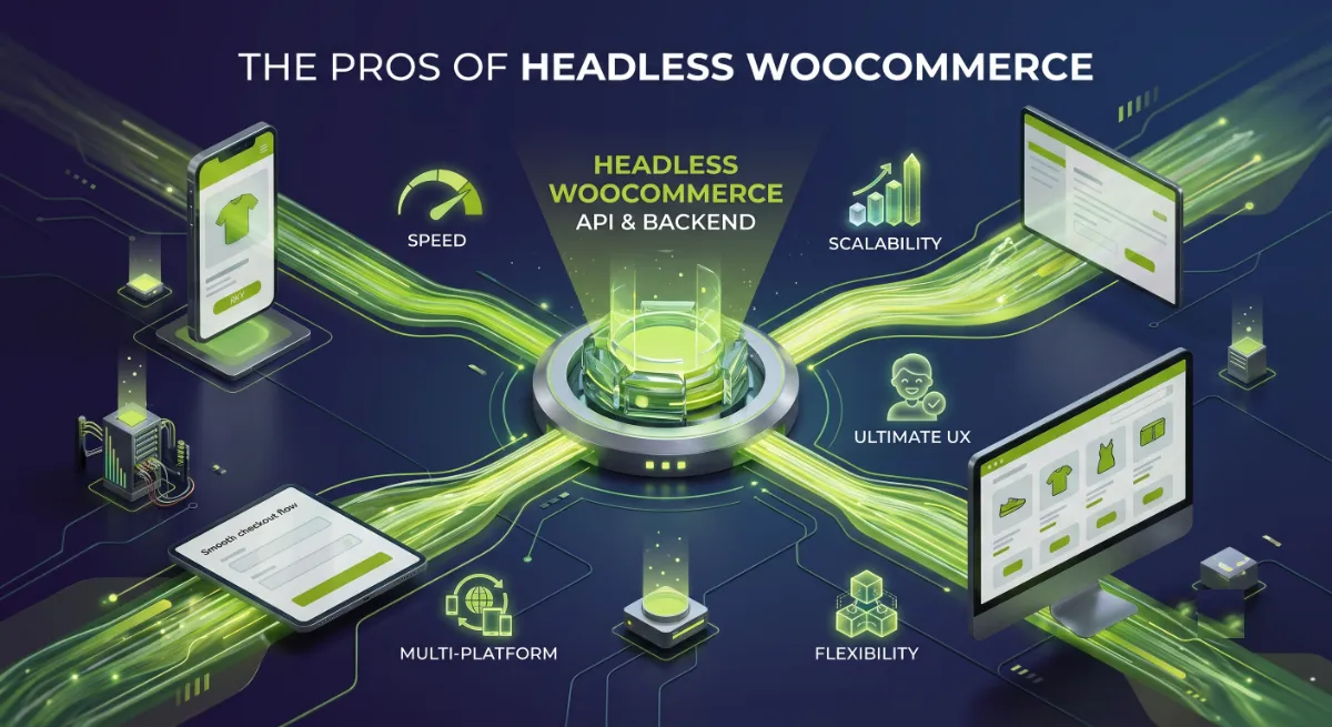 The pros of headless WooCommerce: performance, custom frontend, security, scalability, and omnichannel