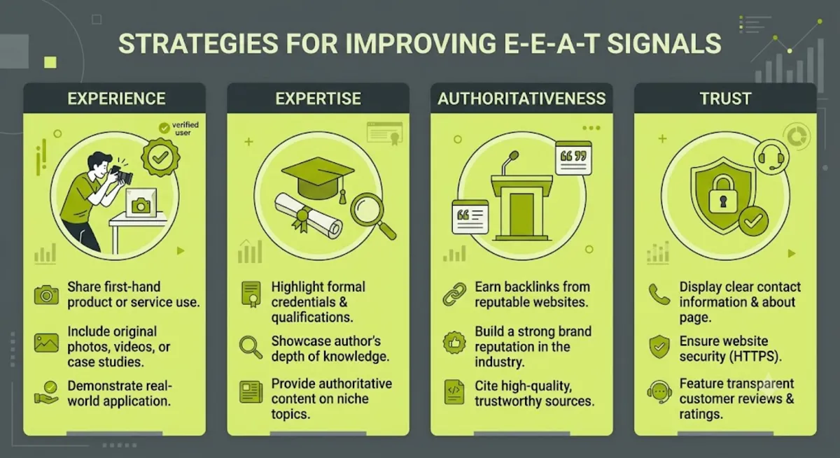 E-E-A-T and first-hand experience drive AI search citations from AI Overviews and answer engines