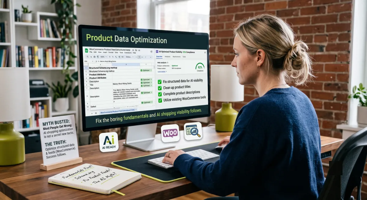 Complete structured product data beats AI-specific tactics when optimizing WooCommerce for AI shopping