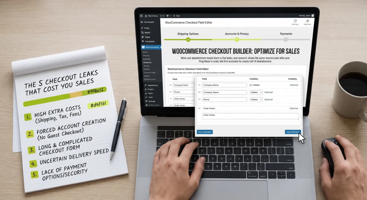 The five checkout leaks that cause WooCommerce cart abandonment ranked by impact