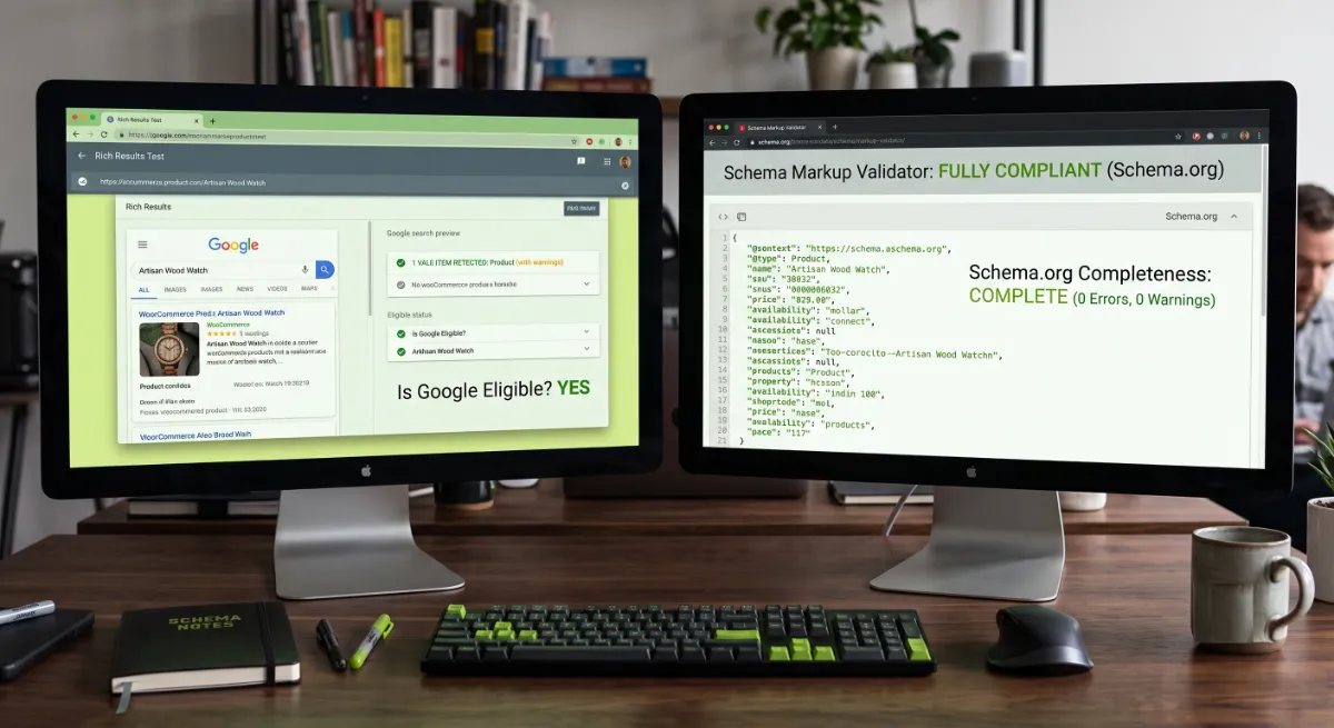 Validating WooCommerce product schema with Google Rich Results Test and Schema Markup Validator
